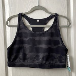 NWT Ideology Tie Dye Black reversible sports bra XL & XXL